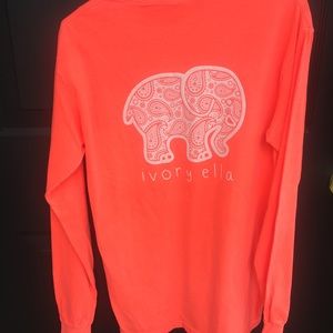 Ivory Ella bright coral long sleeve